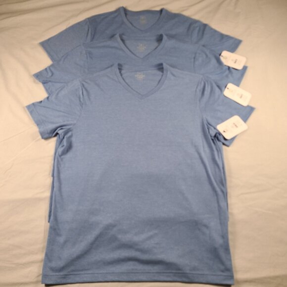 George T Shirts 3 pack Men's L (42-44) Light Blue - Picture 1 of 7